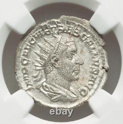 Ngc Ms Roman Empire Treb Gallus 251-153 Ad Ar Double-denarius Argent Pièce