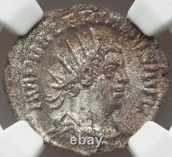 Ngc Ms Roman Empire Valérien I 253-260 Ad Bi Double Denarius Pièce D'argent Rare