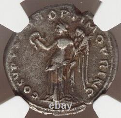 Ngc Vf 98-117 Ad Empire Romain Trajan César Ar Denarius Pièce D'argent, Rare