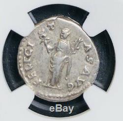 Ngc Vf Hadrien Denier 117-138 Romaine Antique Pièce D'argent