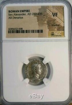 Ngc Vf. Severus Alexander. Empire Romain Ad 222-235. Denier D'argent Monnaie Ancienne