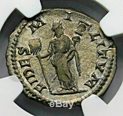 Ngc Xf. Héliogabale. Superbe Denier Vers Ad 219-220 Romaine Antique Pièce D'argent