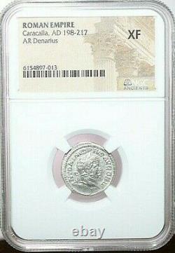 Ngc Xf Roman Coins Caracalla, Ad 198-217. L'ar Denarius. A758