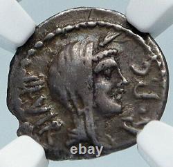 Octavian Augustus & Mark Antony Rare Quinarius 39bc Silver Roman Coin Ngc I84995