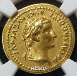 Or Av Aureus Rare Tibère Roman Livia Coin 14-37 Ad Certifié Ngc Very Fine $