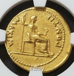 Or Av Aureus Rare Tibère Roman Livia Coin 14-37 Ad Certifié Ngc Very Fine $