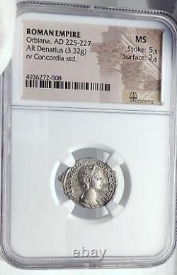 Orbiana Severus Alexander Épouse Rome Ancien Argent Roman Coin Ngc Ms I81813
