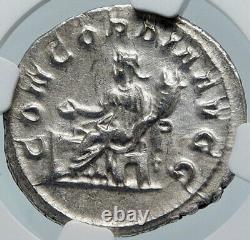 Otacilia Severa Authentic Ancien 246ad Argent Roman Coin Concordia Ngc I85412