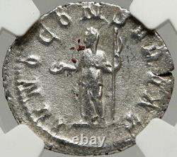 Otacilia Severa Authentic Ancient 246ad Argent Roman Coin W Juno Ngc I83554