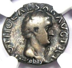 Otho Ar Denarius Argent Roman Coin 69 Ad Certifié Ngc Fine Rare Règler