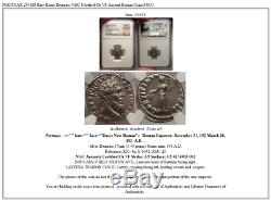 Pertinax 293ad Rare Rome Denarius Ngc Certifié Ch Vf Monnaie Romaine Ancienne I53833