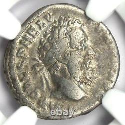 Pertinax Ar Denarius Silver Roman Coin 193 Ad. Certifié Ngc Fine Rare