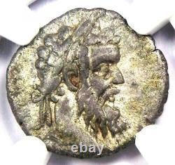 Pertinax Ar Denarius Silver Roman Coin 193 Ad. Certifié Ngc Vf Rare Ruler
