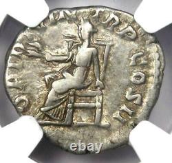 Pertinax Ar Denarius Silver Roman Coin 193 Ad. Surfaces Certifiées Ngc Vf 5/5