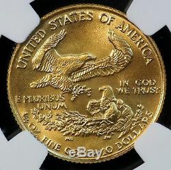Pièce De 10 Dollars Américains 1991 Avec 1/4 Oz D'or (ngc Ms 70 Ms70) Numéros Romains (07738)