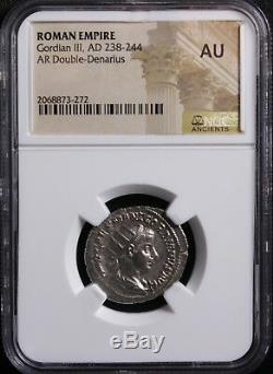 Pièce De Monnaie Romaine En Argent Antique Gordian 238-244ad