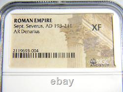 Pièce Romaine 193-211 Septimius Severus Argent Denarius Ngc Extra Fine