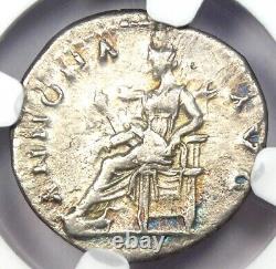 Pièce ancienne romaine en argent Titus AR Denarius 79-81 ap. J.-C. Certifiée NGC Choice VF