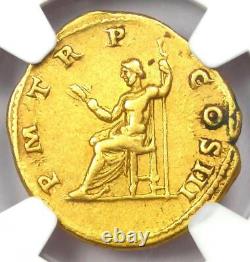 Pièce d'or romaine Hadrian Gold AV Aureus 117-138 après J-C certifiée NGC Choice VF