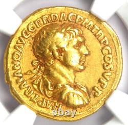 Pièce d'or romaine Trajan AV Aureus 98-117 ap. J.-C. certifiée NGC Choice VF Rare