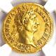 Pièce D'or Romaine Trajan Av Aureus 98-117 Après J.-c. Certifiée Ngc Choice Vf Rare