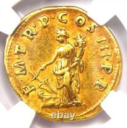 Pièce d'or romaine Trajan AV Aureus 98-117 après J.-C. Certifiée NGC Choice VF Rare