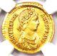 Pièce D'or Romaine Valentinien Ii Av Solidus En Or 375-392 Apr. J.-c. Certifiée Ngc Au
