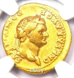 Pièce d'or romaine de Domitien, AV Aureus, Louve, 81-96 après J.-C., certifiée NGC VF
