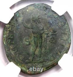 Pièce de cuivre AE sesterce de l'empereur romain Sévère Alexandre, 222-235 après J.-C., certifiée NGC XF
