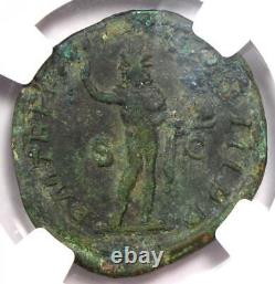 Pièce de cuivre AE sesterce de l'empereur romain Sévère Alexandre, 222-235 après J.-C., certifiée NGC XF