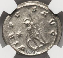 Pièce de denier de l'Empire romain NGC Ch AU Caesar Gallienus 253-268 après J.-C., LÉGIONNAIRE