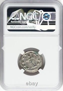 Pièce de monnaie denier de l'Empire romain NGC Ch AU Claudius II 268-270 AD, POSÉIDON avec TRIDENT