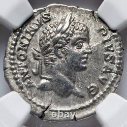 Pièce de monnaie en argent NGC XF Caracalla 198-217 AD Empire romain Rome Caesar AR Denarius