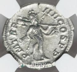 Pièce de monnaie en argent NGC XF Severus Sev Alexander 222-235 AD Empire romain César Denier