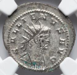 Pièce de monnaie en argent double denier de l'Empire romain NGC Ch AU Caesar Gallienus 253-268 après J.-C.