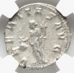Pièce de monnaie en argent rarissime de l'Empire romain Trajan Dèce César Denier NGC Ch XF 249-251 après J-C