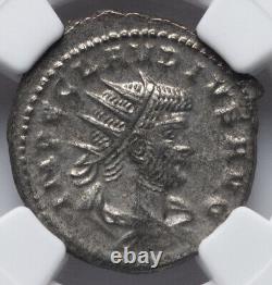 Pièce de monnaie en denier de l'Empire romain, Ancienne Rome, NGC Ch AU Claudius II Caesar 268-270 après J.-C.