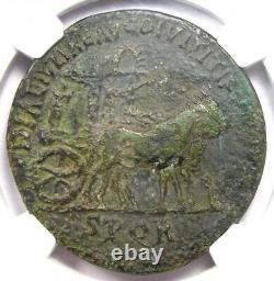 Pièce de monnaie en sesterce AE de l'ancienne romaine Julia Titi, certifiée NGC VF, 79-90 après J.-C.