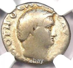 Pièce de monnaie romaine ancienne en argent Otho AR Denarius 69 apr. J.-C. certifiée NGC VG (Très Bon)
