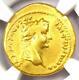 Pièce De Monnaie Romaine Ancienne En Or Tiberius Av Aureus 14-37 Ad Certifiée Ngc Vf