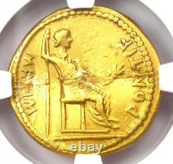Pièce de monnaie romaine ancienne en or Tiberius AV Aureus 14-37 AD certifiée NGC VF