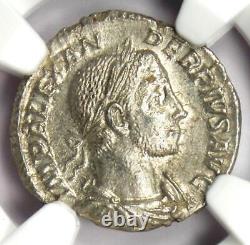 Pièce de monnaie romaine denier en argent de Sévère Alexandre 222-235 après J.-C. certifiée NGC MS (UNC)