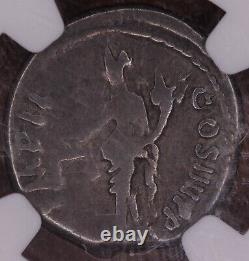Pièce de monnaie romaine en argent Denarius de l'empereur Nerva de l'Empire romain antique de 98 après J.-C. évaluée NGC F Aequitas.