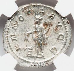 Pièce de monnaie romaine en argent à double denier de NGC AU Caesar Philip I l'Arabe 244-249 après J.-C., Empire romain.