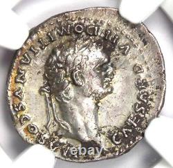Pièce en argent AR Denarius romain de Domitien 81-96 AD certifiée NGC Choice XF (EF)