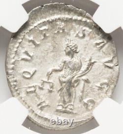 Pièce en argent du denier de l'Empire romain NGC XF César Philippe I l'Arabe 244-249 après J.-C.