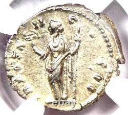 Pièce romaine en argent AR Denarius de Marcus Aurelius, certifié NGC XF (EF), 161 apr. J.-C.