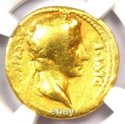 Pièce romaine en or Augustus Gold AV Aureus 27 av. J.-C. - 14 ap. J.-C. Certifié NGC Bon
