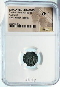 Pontius Pilate Tibère Jérusalem Jésus Christ Crucifixion Roman Coin Ngc I83963