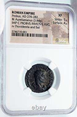 Probus Invictvs Véritable Ancien 276ad Serdica Roman Coin Providentia Ngc I85498